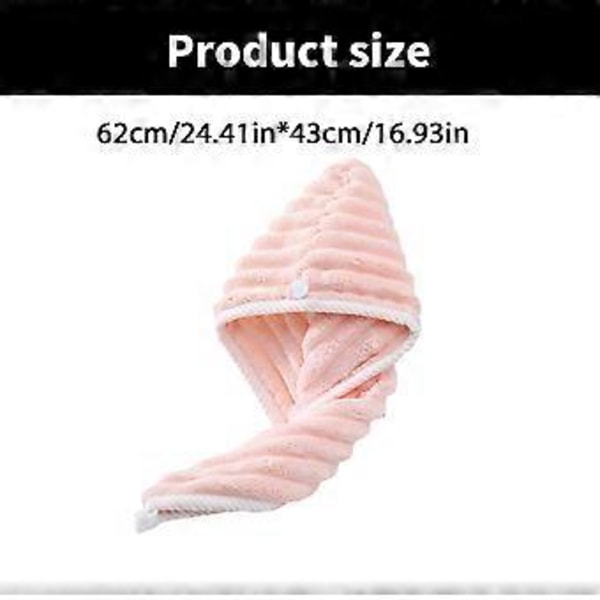 Tykkere Hurtigtørrende Mikrofiber Hårhåndklæde Hætter til Kvinder, Super Absorberende Hårhåndklæde til Brusebad med Justerbar Knap abrikos apricot