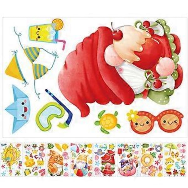 9 Ark Hawaiianska Fönsterdekaler Sommarfest Bakgrund Sommar Stickers Tomte Stickers
