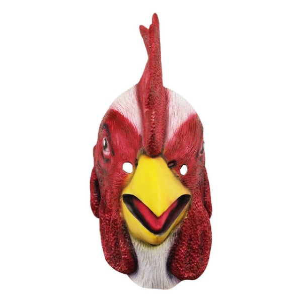Rooster Latex Mask, one size Rave Party Rooster Animal -päähineet