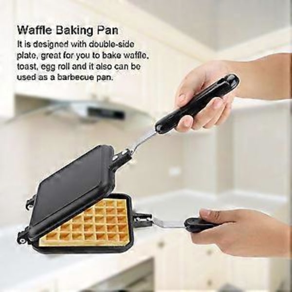 Waffeljärn av aluminiumlegering för hushållskök, non-stick, form för matlagning och bakning
