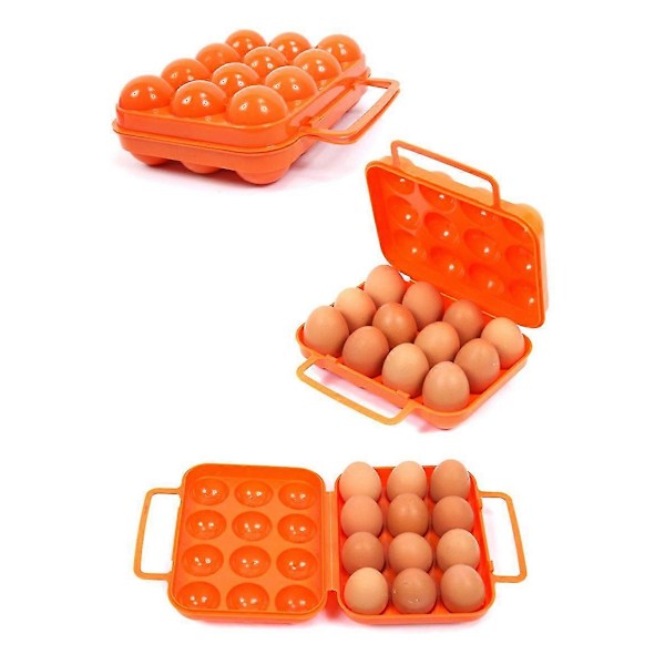 2 bärbara äggbehållare, köksförvaring av ägg, lämpliga för camping, vandring, picknick, grill - reseförvaringslåda för ägg