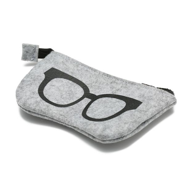 Assorterede farver, 4 stk. bløde briller etui filt taske filt briller ca