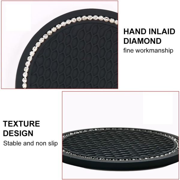 Auton lasinaluset, 2 kpl PVC-auton mukitelineen itsekiinnittyvä vempain