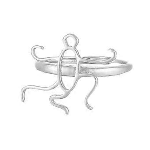 Kopparringar Tom Basfäste DIY Inställning Smyckestillverkningstillbehör Inlagd Kristall Turkos Naturlig Ädelsten för Kvinnor Silver Silver D