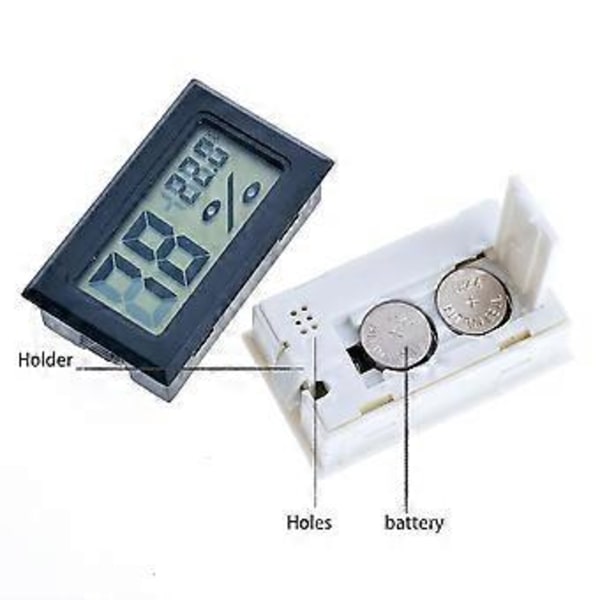 Digital Termometer Hygrometer Mini Temperatur Luftfuktighetsmätare LCD Inomhus Termometer