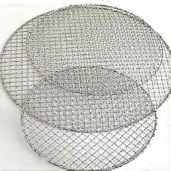 Rustfritt Stål Gryteholder Grillrist Mesh Pads Bærbar Utendørs Vedstativ Campingovn Tilbehør 20cm 20cm
