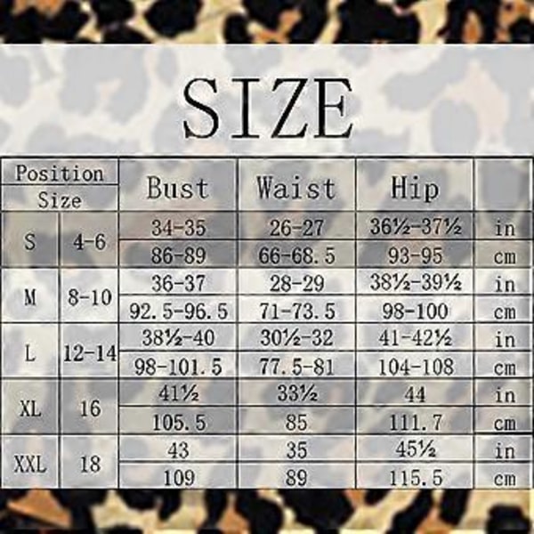 Dame V-hals Hel Badedrakt Rynket Snøring Monokini Leopardtrykk (stil6172)