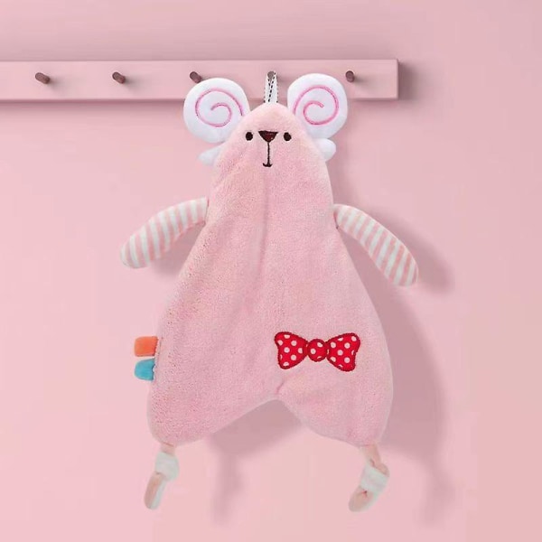 Håndklæder til badeværelset, gave til barnets familie (pink)