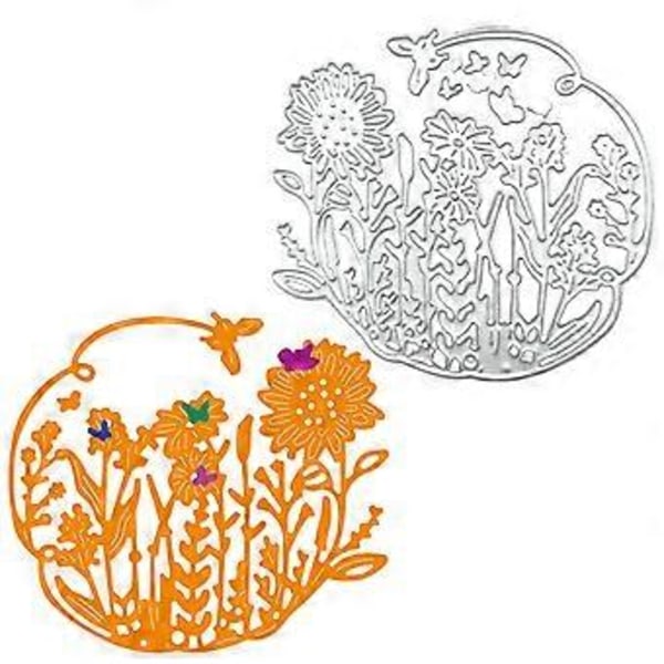 Blommig Fjäril Metall Skärande Dies Stenciler för DIY Scrapbooking Dekorativ Prägling Papperskort Mall Die Cuts