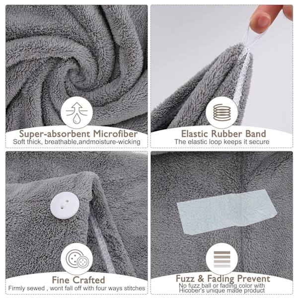 3-pack Mikrofiber Hårscarf Wraps Superabsorberande Twist Bandana