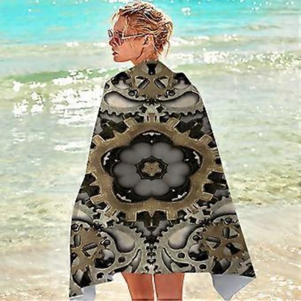 Mikrofiber Strandhåndklæde Super Let Farverigt Badehåndklæde Sandtæt Strandtæppe Multifunktionelt Håndklæde Til Rejser Svømmepøl 30x60 Tommer