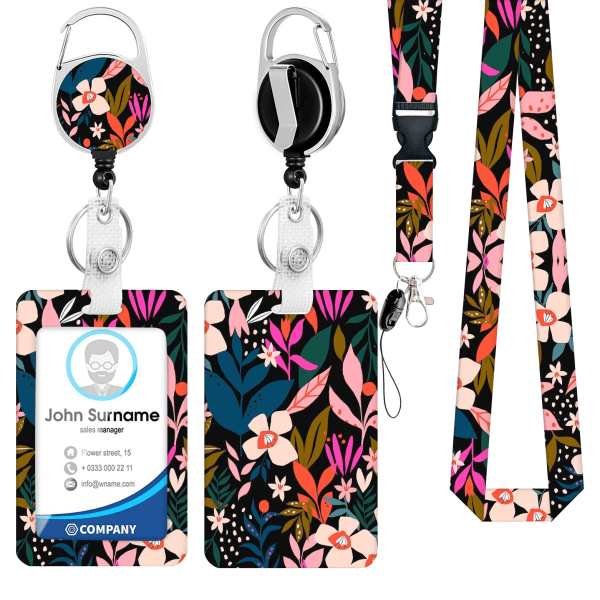 1pc Protective ID Card Holder with Lanyard, Neck Strap, ID Card H