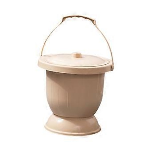 Kammarpotta Spottkopp med Lock Förtjockad Urinflaska Natturinal Bärbar Spottkopp Urinal Potta för Camping Barn Vuxna (Khaki L) Khaki L