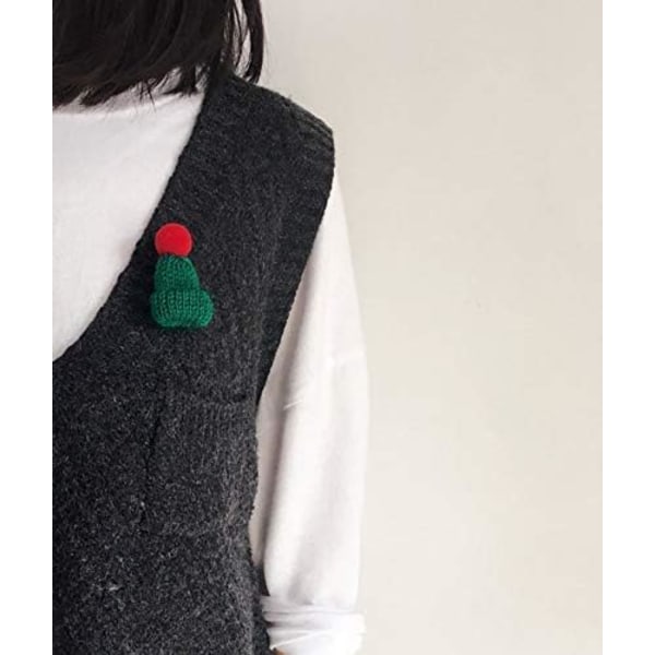 Julklappstickad mössa, 50 st Mini Stickade Mössor Julgranspynt,