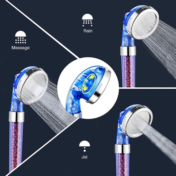 Vattenbesparande Duschhuvud, Kalkavvisande, 3 Olika Lägen, Hög