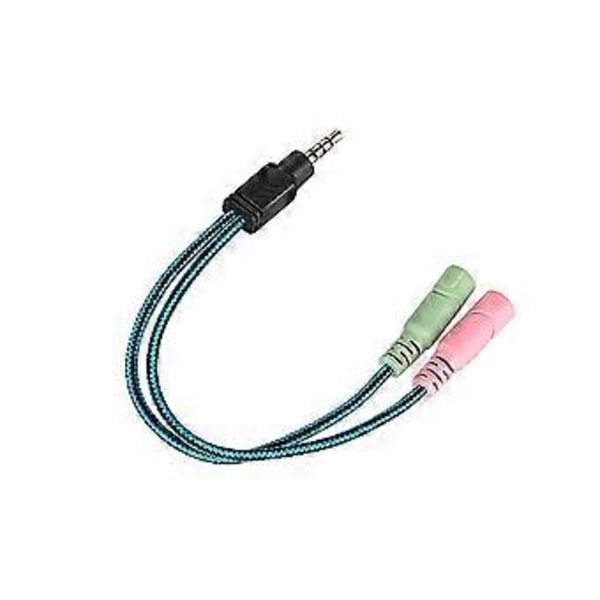 3,5 mm Jack Kabel Headset Adapter Y Splitter Audio 2 Hunn Til 1 Hann For Laptop PS4
