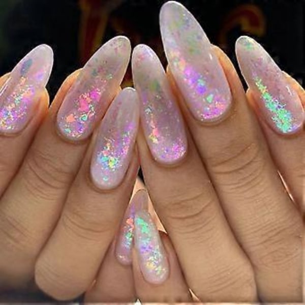 Nagelpaljetter Glitter Dekorationer Glimmer Kristallflingor Gel Berlocker Manikyr Pailletter Nagelkonst Dekorationer 02 2