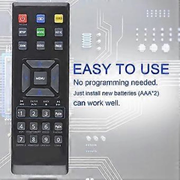 Korvaava kaukosäädin Acer-projektoreille V12S AS211 P1283 M413 PE-X42 V12X AX316 P1283N