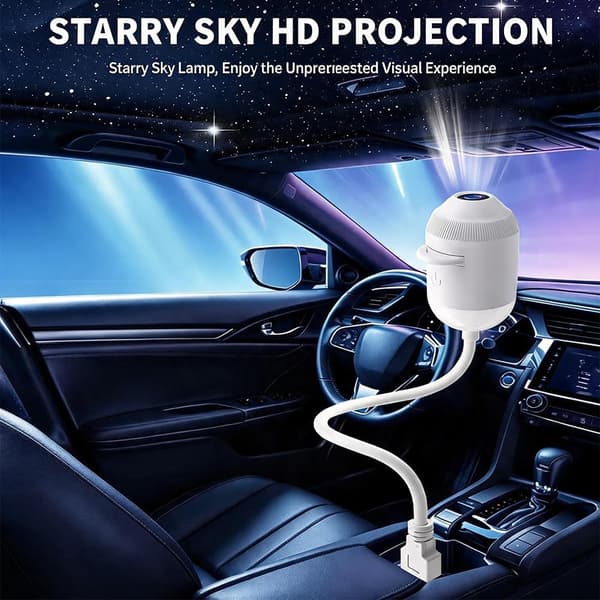 Bil USB Stjärnhimmel Projektor, S-6-i-1 Projektor 6-in-1