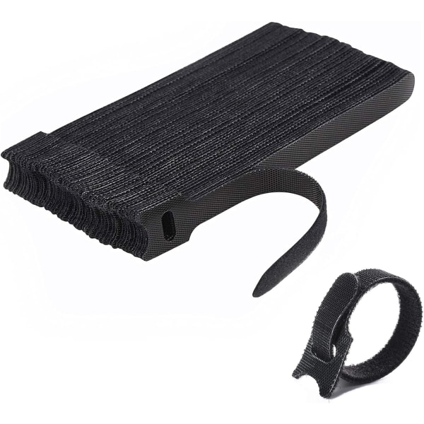 Kabelbindningar [100 st], Kabelband, Återanvändbara Kabelbindningar, Kabel Ti