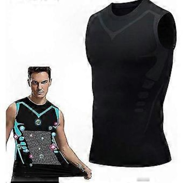 Skulpterande väst för män, 2023 Uppdaterad kroppsformare, Bekvämt andningsbart is-silkesmaterial för förbättrad passform och stil Black 3XL