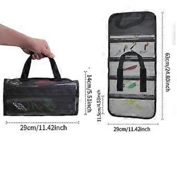 Fiske Jig Bag med Håndtak Fiske Jigging Skje Lokke Bag Trolling Lokke Bag()