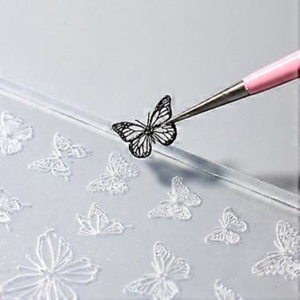 Vacker Nagelkonst Silikonform Blandade Designer Nagelkonstverktyg Skulpteringsform för Manikyr Professionell Nageltillbehör 9