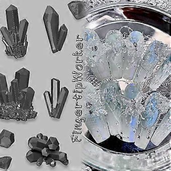 Multifunktionel Neglekunst Skabelon Krystalsten Silikone Manicure Form Prægning Udskæring Skabeloner til Negleentusiaster
