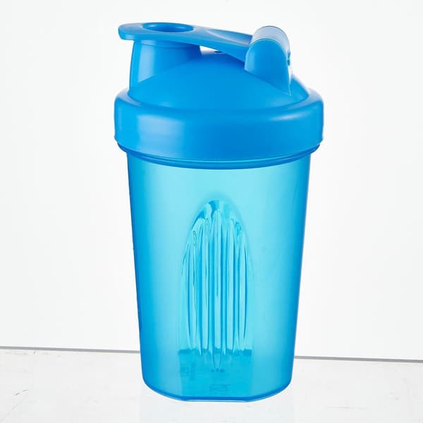 400ML Sport Protein Pulver Shaker Shake Kopp Plast - Blå