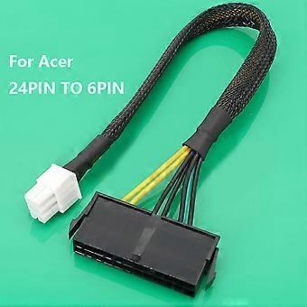 ATX PSU 24 Pin til Motherboards 6Pin til Acer 6Pin Bundkort Strømforsyningskabel Hun til Han Konverter Ledning A