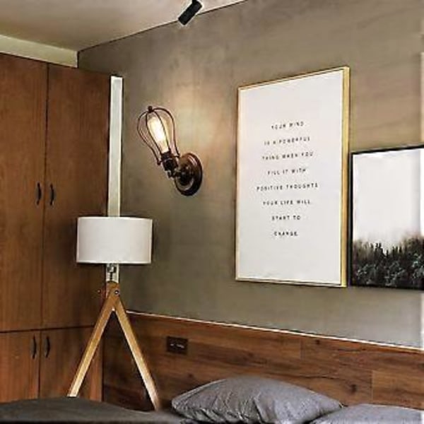 Nirvana Industrial Seinävalaisin Vintage Valaistus Säädettävä Rustiikkinen Metalliverkko Seinävalaisin Edison-tyylinen Lamppu Antiikki Kuistivalo (Polttimo