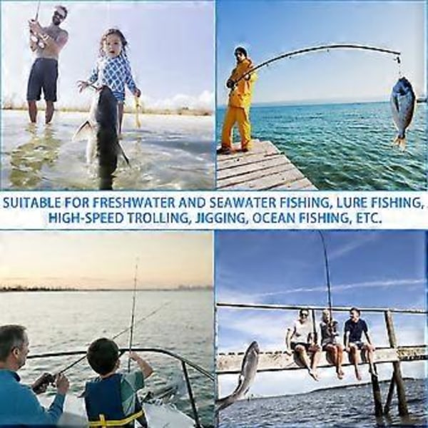 100 stk. Hurtigspinn Fiskeagn Snørekobling med Sammenlåsende Snapspenne Solide Ringer Fiskesnøre til Krok Klips Koblinger, Størrelse 4, 6, 8, 10, 12