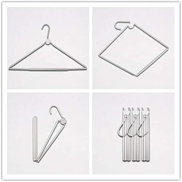 3 sæt foldbare aluminiumsrejsehængere, magiske bøjler, portab