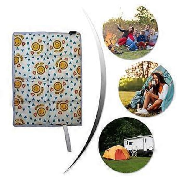 Vikbar Sittdyna Vattentät Sittunderlag Camping Fuktsäker Sittdyna Hopfällbar Kudde Utomhus Picknick Sittunderlag Slitstark Yaqing Lemon