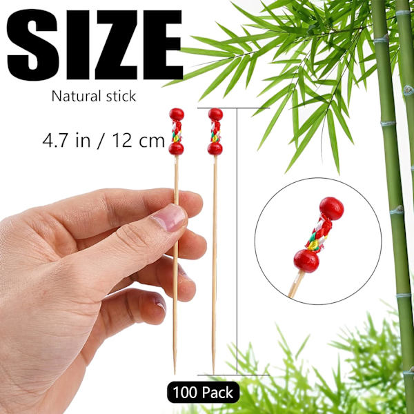 Cocktail Sticks 100 stk. Træ tandstikker til Nibbles Tapas S
