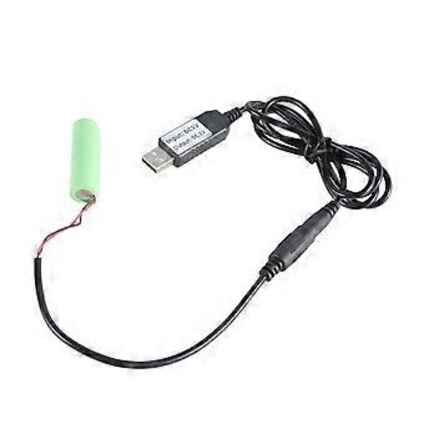 USB - 3VLR6 AA-pariston korvaava kaapeli USB-virtamuuntimet leluille lämpömittareille kaukosäätimille Korvaa 2 kpl 1,5 V AA-paristoa