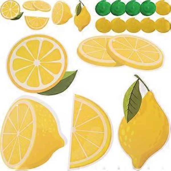 10 sæt citronfestdekorationer citron hængende swirl dekorationer loft swirl