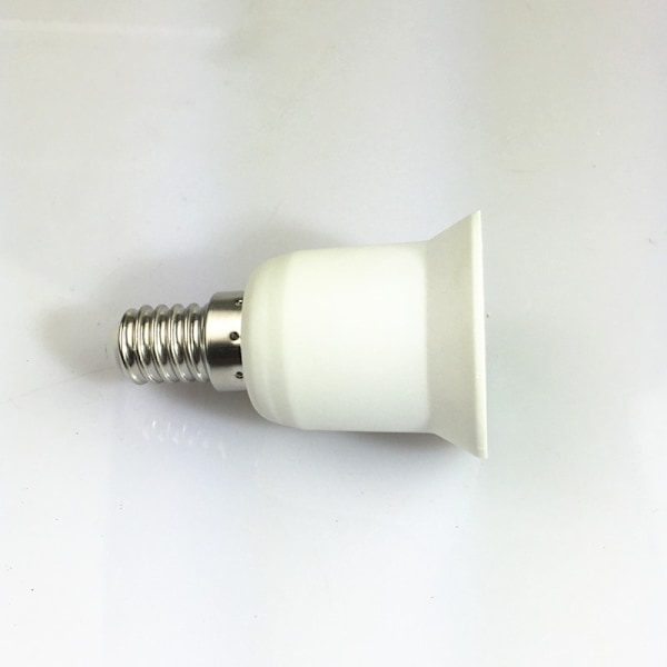 E14 fatningadapter til E27 pære, hvid