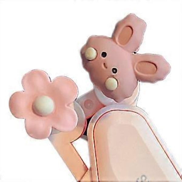 Sød Telefonholder Stødsikker Lav Støj Fleksibel Komfortabel Touch Universal Navigation Telefonholder Passer til IOS 4 til 7in Pink Sød Kanin