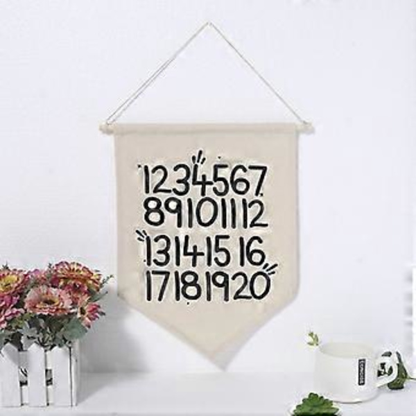 Hängande väggduk för banderoll och väggdekoration för barnrum, barnkammare, heminredning Brosch Smyckesförvaring för case Canvas 2