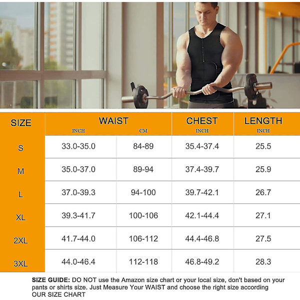Mäns Kroppsformare Midjetränare Bastuväst Dubbelbälte Mage Bantning Svettväst Fitnessbälte..