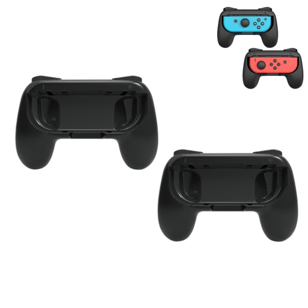 Grips for Nintendo Switch Joycon Controller 2 Pack - Black- Gam
