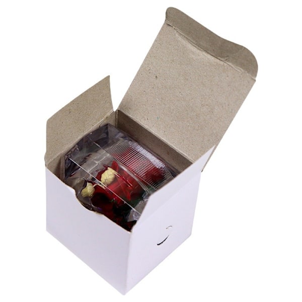 Äkta rosor permanent förvarade i mini transparent ringbox, årsdag, Alla hjärtans dag, jul, födelsedagspresenter (röd)