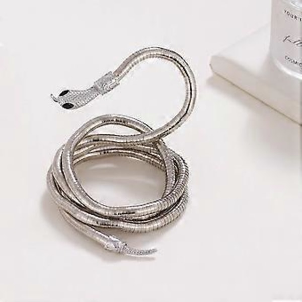 Justerbart Punk Ormhalsband Böjbart Ormhalsband Flexibelt Vridbart Multifunktionellt Halsband Armband Gotiska Smycken Black cobra 3
