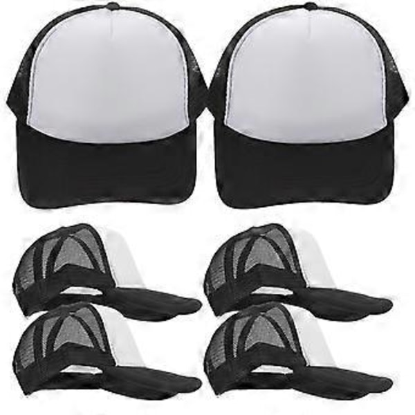 10 stk. DIY Varmeoverførsel Baseball Cap Blankt Tryk DIY Hat Mesh Design Åndbar Sublimeringshat