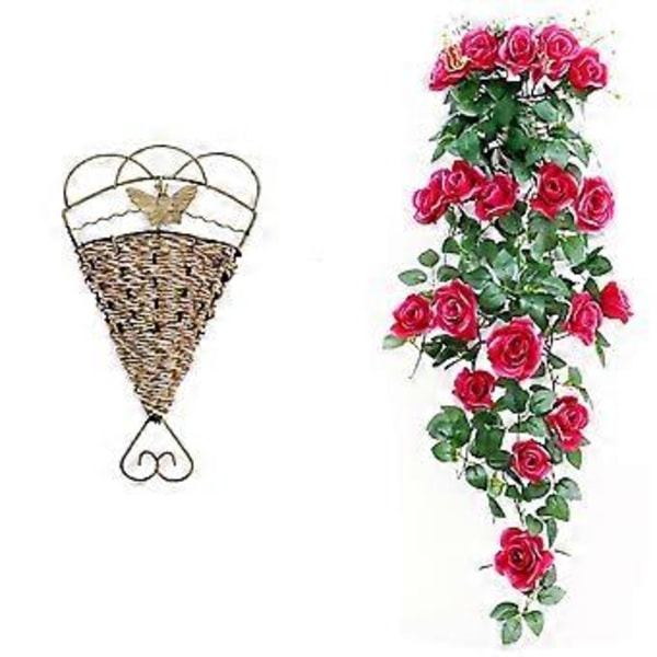 Väggmonterad Växtkorg Vägg Hängande Blomkorg Hängande Blomkorg Ficka Blomkorgar Metall Hängande Planteringskärl