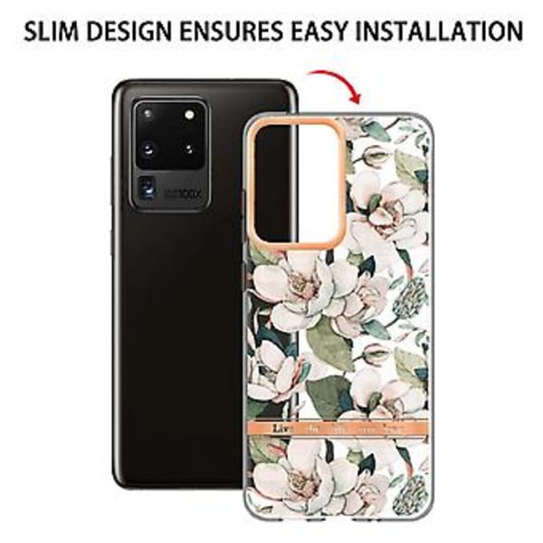 Blommor Växter TPU Skal För Samsung Galaxy S20 Ultra Green