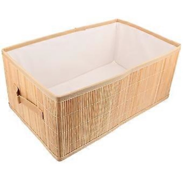 Bambu Kudotut Vaatekorit Vaatteiden Säilytyskori Kokoontaitettava Vaatteiden Järjestäjä Sekalaisten Tavaroitten Kori