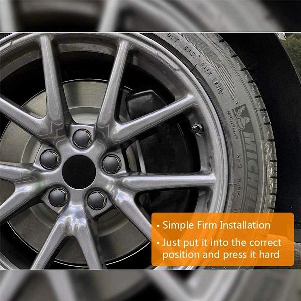 20 stk. 17mm hjulmøtrikhætter, hjulboltmøtrikhætter, sekskantede dækmøtrikker