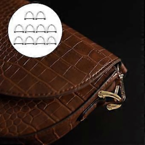 10 st Väska D-formade Ringar Användbara Ersättnings Resväskringar DIY Väskaccessoarer